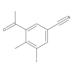 3-Acetyl-5-iodo-4-methylbenzonitrile Structure