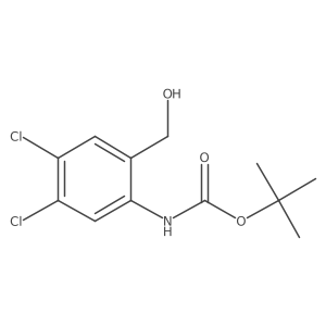 tert-butyl N-[4,5-dichloro-2-(hydroxymethyl)phenyl]carbamate Structure