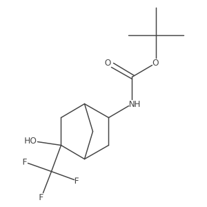 tert-butyl N-[5-hydroxy-5-(trifluoromethyl)bicyclo[2.2.1]heptan-2-yl]carbamate结构式