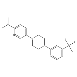 N,N-dimethyl-6-{4-[4-(trifluoromethyl)pyridin-2-yl]piperazin-1-yl}pyridazin-3-amine Structure