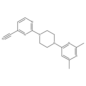 2-[4-(2,6-Dimethylpyrimidin-4-yl)piperazin-1-yl]pyrimidine-4-carbonitrile Structure