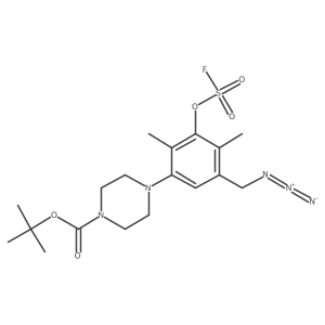 Tert-butyl 4-[5-(azidomethyl)-3-[(fluorosulfonyl)oxy]-2,4-dimethylphenyl]piperazine-1-carboxylate结构式