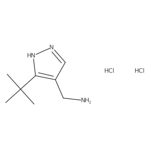 (5-Tert-butyl-1H-pyrazol-4-yl)methanamine;dihydrochloride结构式