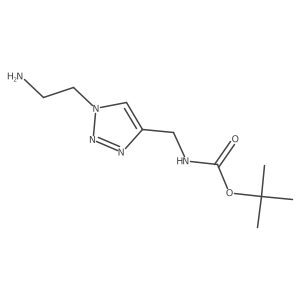 Tert-butyl N-[[1-(2-aminoethyl)triazol-4-yl]methyl]carbamate结构式