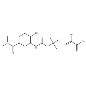 tert-Butyl ((1S,2R,5R)-2-amino-5-(dimethylcarbamoyl)cyclohexyl)carbamate oxalate结构式