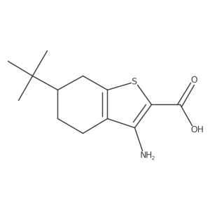 3-Amino-6-tert-butyl-4,5,6,7-tetrahydro-1-benzothiophene-2-carboxylic acid Structure