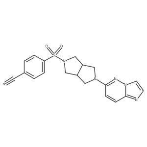 4-[(5-{[1,2,4]Triazolo[4,3-b]pyridazin-6-yl}-octahydropyrrolo[3,4-c]pyrrol-2-yl)sulfonyl]benzonitrile Structure