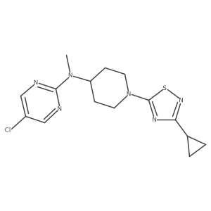 5-chloro-N-[1-(3-cyclopropyl-1,2,4-thiadiazol-5-yl)piperidin-4-yl]-N-methylpyrimidin-2-amine Structure