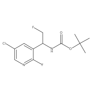 tert-butyl N-[(1R)-1-(5-chloro-2-fluoropyridin-3-yl)-2-fluoroethyl]carbamate Structure