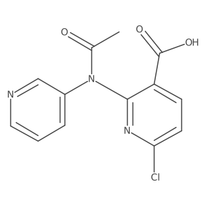 6-chloro-2-[N-(pyridin-3-yl)acetamido]pyridine-3-carboxylic acid结构式