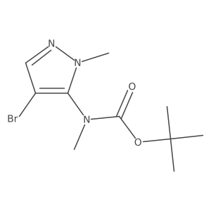 tert-butyl N-(4-bromo-1-methyl-1H-pyrazol-5-yl)-N-methylcarbamate结构式