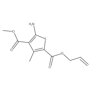 4-Methyl 2-prop-2-en-1-yl 5-amino-3-methylthiophene-2,4-dicarboxylate结构式