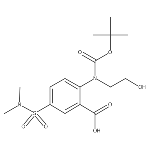 2-{[(Tert-butoxy)carbonyl](2-hydroxyethyl)amino}-5-(dimethylsulfamoyl)benzoic acid结构式