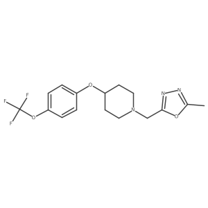 1-[(5-Methyl-1,3,4-oxadiazol-2-yl)methyl]-4-[4-(trifluoromethoxy)phenoxy]piperidine Structure