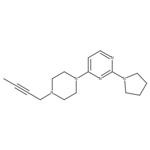 4-[4-(But-2-yn-1-yl)piperazin-1-yl]-2-(pyrrolidin-1-yl)pyrimidine结构式