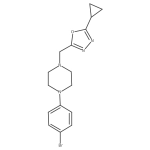1-(4-Bromophenyl)-4-[(5-cyclopropyl-1,3,4-oxadiazol-2-yl)methyl]piperazine Structure
