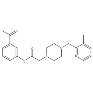 N-(3-acetylphenyl)-2-{4-[(3-methylpyridin-2-yl)methyl]piperazin-1-yl}acetamide结构式