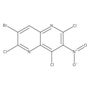 7-Bromo-2,4,6-trichloro-3-nitro-1,5-naphthyridine结构式