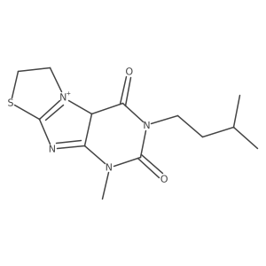 4-methyl-2-(3-methylbutyl)-8,9a-dihydro-7H-purino[8,7-b][1,3]thiazol-9-ium-1,3-dione Structure