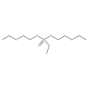 S,S-Bis(2-ethoxyethyl) O-methyl phosphorotrithioate结构式