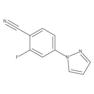 2-Fluoro-4-(1h-pyrazol-1-yl)benzonitrile结构式