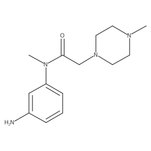 N-(3-aminophenyl)-N-methyl-2-(4-methylpiperazin-1-yl)acetamide结构式