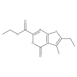 Ethyl 6-ethyl-5-methyl-4-oxo-4H-thieno[2,3-d][1,3]oxazine-2-carboxylate Structure