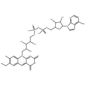 Riboflavin 5a(2)-(trihydrogen diphosphate), 7-demethyl-7-ethyl-, Pa(2)a5a(2)-ester with adenosine Structure
