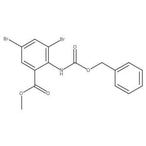 Methyl 2-{[(benzyloxy)carbonyl]amino}-3,5-dibromobenzoate结构式