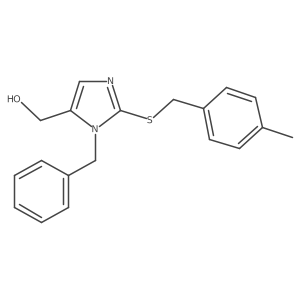 (1-benzyl-2-{[(4-methylphenyl)methyl]sulfanyl}-1H-imidazol-5-yl)methanol结构式