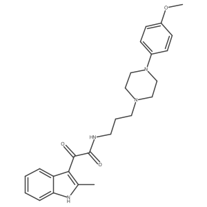 N-[3-[4-(4-methoxyphenyl)piperazin-1-yl]propyl]-2-(2-methyl-1H-indol-3-yl)-2-oxo-acetamide结构式