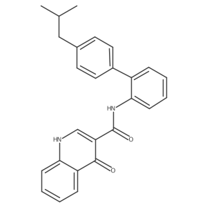n-[2-(4-Isobutylphenyl)phenyl]-4-oxo-1h-quinoline-3-carboxamide结构式