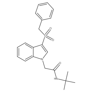 2-(3-(benzylsulfonyl)-1H-indol-1-yl)-N-(tert-butyl)acetamide Structure
