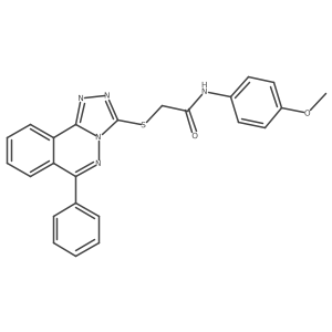 N-(4-methoxyphenyl)-2-((6-phenyl-[1,2,4]triazolo[3,4-a]phthalazin-3-yl)thio)acetamide结构式