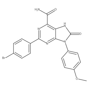 2-(4-bromophenyl)-9-(4-methoxyphenyl)-8-oxo-8,9-dihydro-7H-purine-6-carboxamide Structure