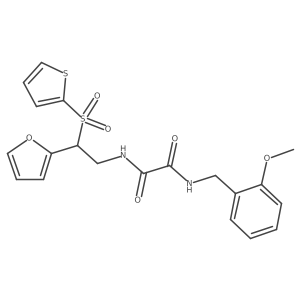 N-[2-(furan-2-yl)-2-(thiophene-2-sulfonyl)ethyl]-N'-[(2-methoxyphenyl)methyl]ethanediamide Structure