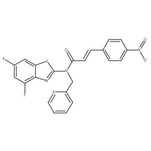 (E)-N-(4,6-difluorobenzo[d]thiazol-2-yl)-3-(4-nitrophenyl)-N-(pyridin-2-ylmethyl)acrylamide Structure
