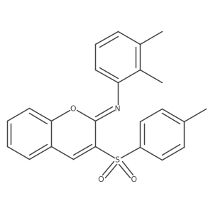 (Z)-2,3-dimethyl-N-(3-tosyl-2H-chromen-2-ylidene)aniline结构式