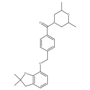 (4-(((2,2-Dimethyl-2,3-dihydrobenzofuran-7-yl)oxy)methyl)phenyl)(2,6-dimethylmorpholino)methanone Structure