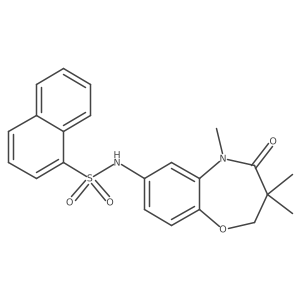 N-(3,3,5-trimethyl-4-oxo-2,3,4,5-tetrahydrobenzo[b][1,4]oxazepin-7-yl)naphthalene-1-sulfonamide结构式