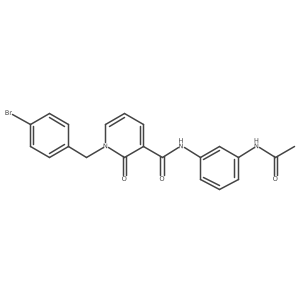 N-(3-acetamidophenyl)-1-(4-bromobenzyl)-2-oxo-1,2-dihydropyridine-3-carboxamide Structure