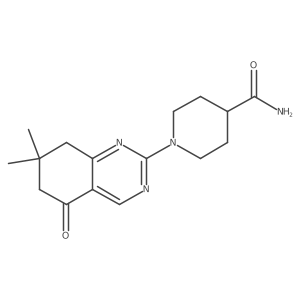 1-(7,7-Dimethyl-5-oxo-6,7,8-trihydroquinazolin-2-yl)piperidine-4-carboxamide Structure
