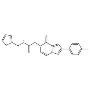 2-[2-(4-methylphenyl)-4-oxopyrazolo[1,5-a]pyrazin-5(4H)-yl]-N-(2-thienylmethyl)acetamide结构式