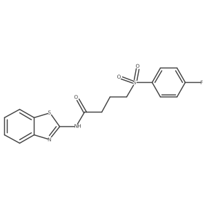 N-(benzo[d]thiazol-2-yl)-4-((4-fluorophenyl)sulfonyl)butanamide结构式