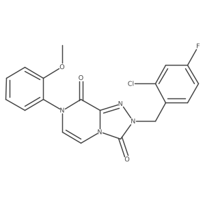 2-(2-chloro-4-fluorobenzyl)-7-(2-methoxyphenyl)-[1,2,4]triazolo[4,3-a]pyrazine-3,8(2H,7H)-dione Structure