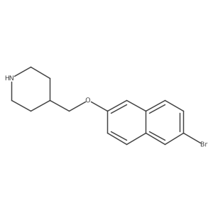 4-[[(6-Bromo-2-naphthalenyl)oxy]methyl]piperidine Structure