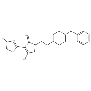 5-amino-1-[2-(1-benzylpiperidin-4-yl)ethyl]-4-(4-methyl-1,3-thiazol-2-yl)-1,2-dihydro-3H-pyrrol-3-one Structure