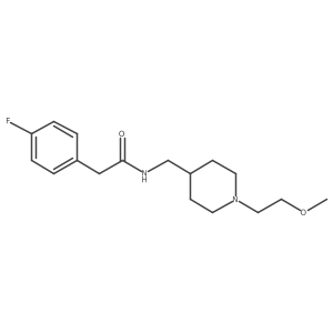2-(4-fluorophenyl)-N-((1-(2-methoxyethyl)piperidin-4-yl)methyl)acetamide结构式