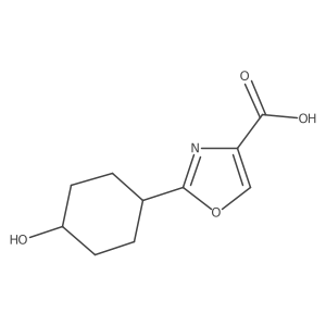 2-(4-Hydroxycyclohexyl)-4-oxazolecarboxylic acid Structure