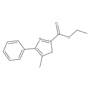 5-Iodo-4-phenylthiazole-2-carboxylic acid ethyl ester Structure